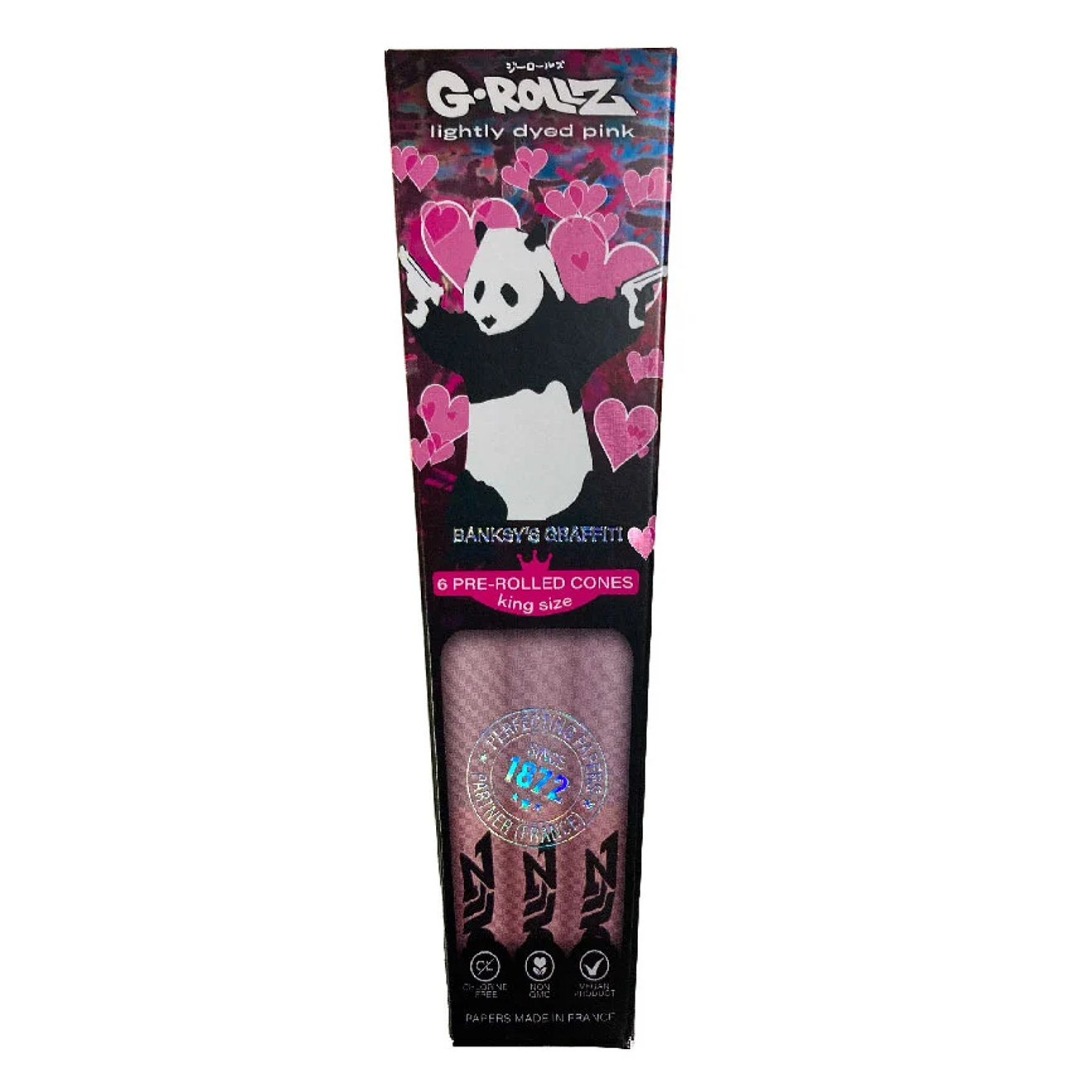 G-Rollz 6 Conos Pre Enrolados Lightly Dyed Pink King Size 4