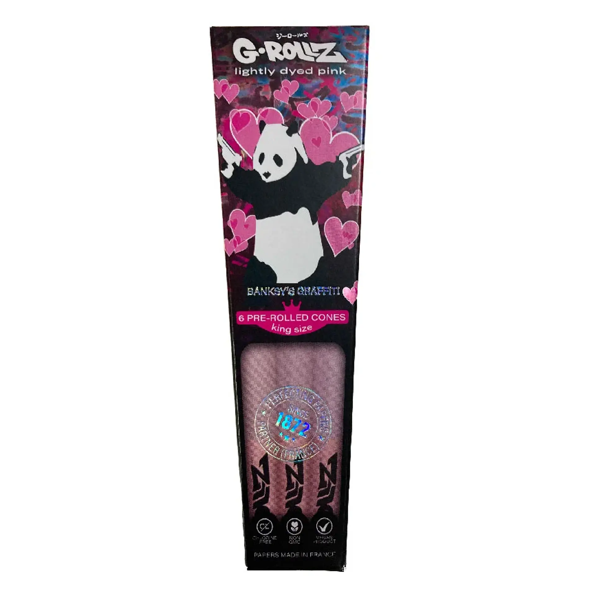 G-Rollz 6 Conos Pre Enrolados Lightly Dyed Pink King Size 4