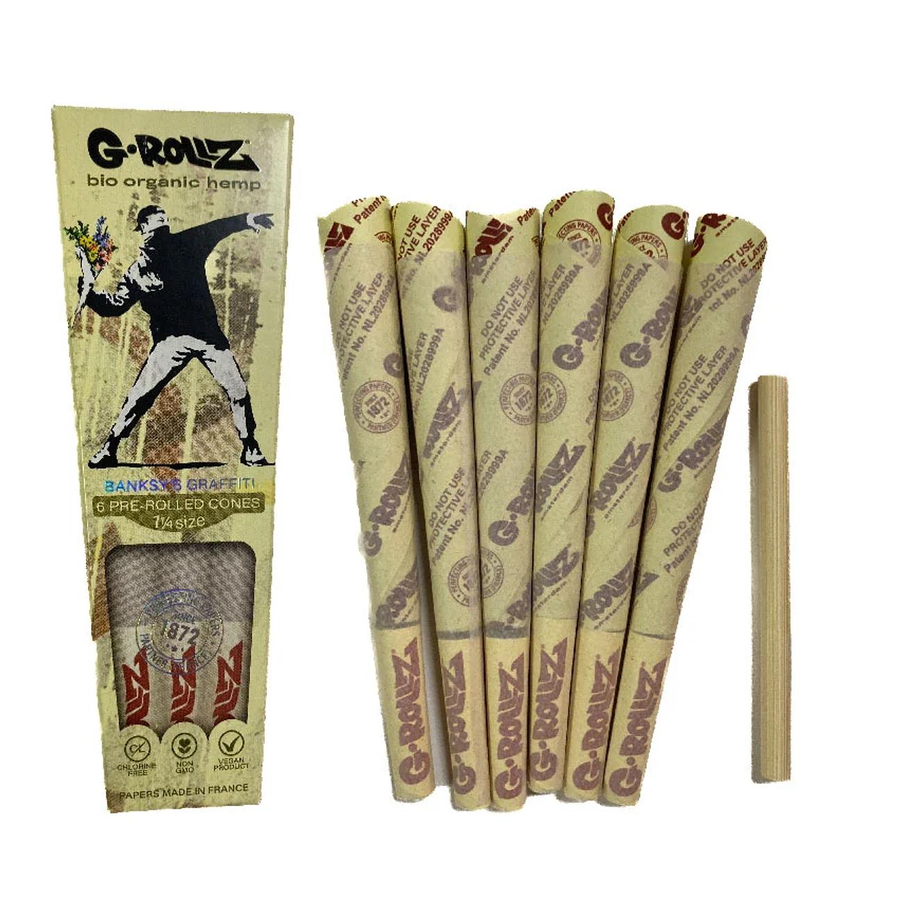 G-Rollz 6 Conos Pre Enrolados Bio Organic Hemp 1 1/4 1