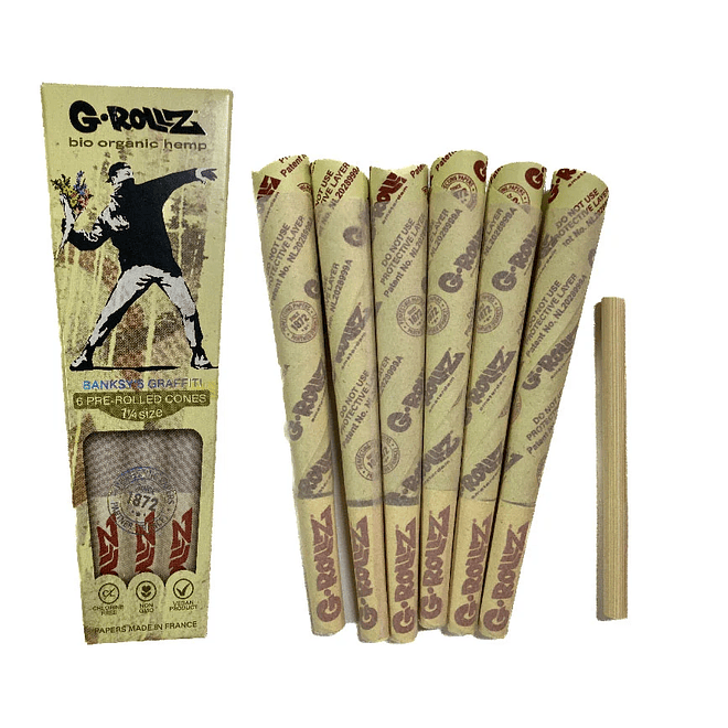 G-Rollz 6 Conos Pre Enrolados Bio Organic Hemp 1 1/4 1
