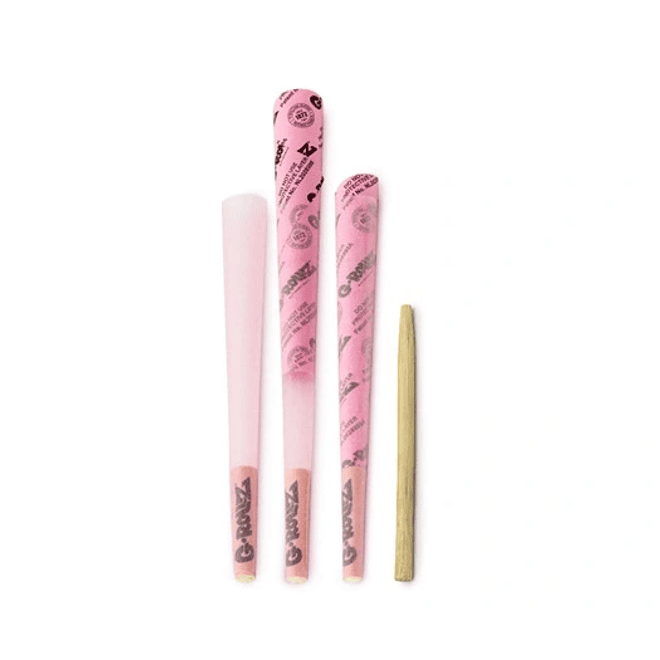 G-Rollz 20 Conos Pre Enrolados Lightly Dyed Pink King Size 4