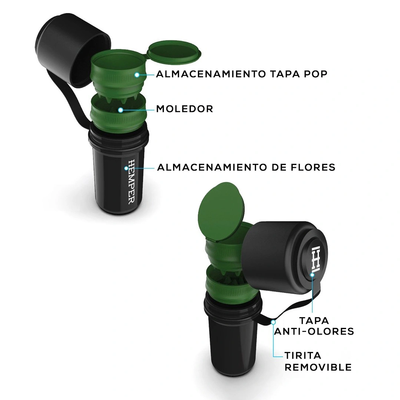 Hemper Keeper Moledor Y Contenedor 5