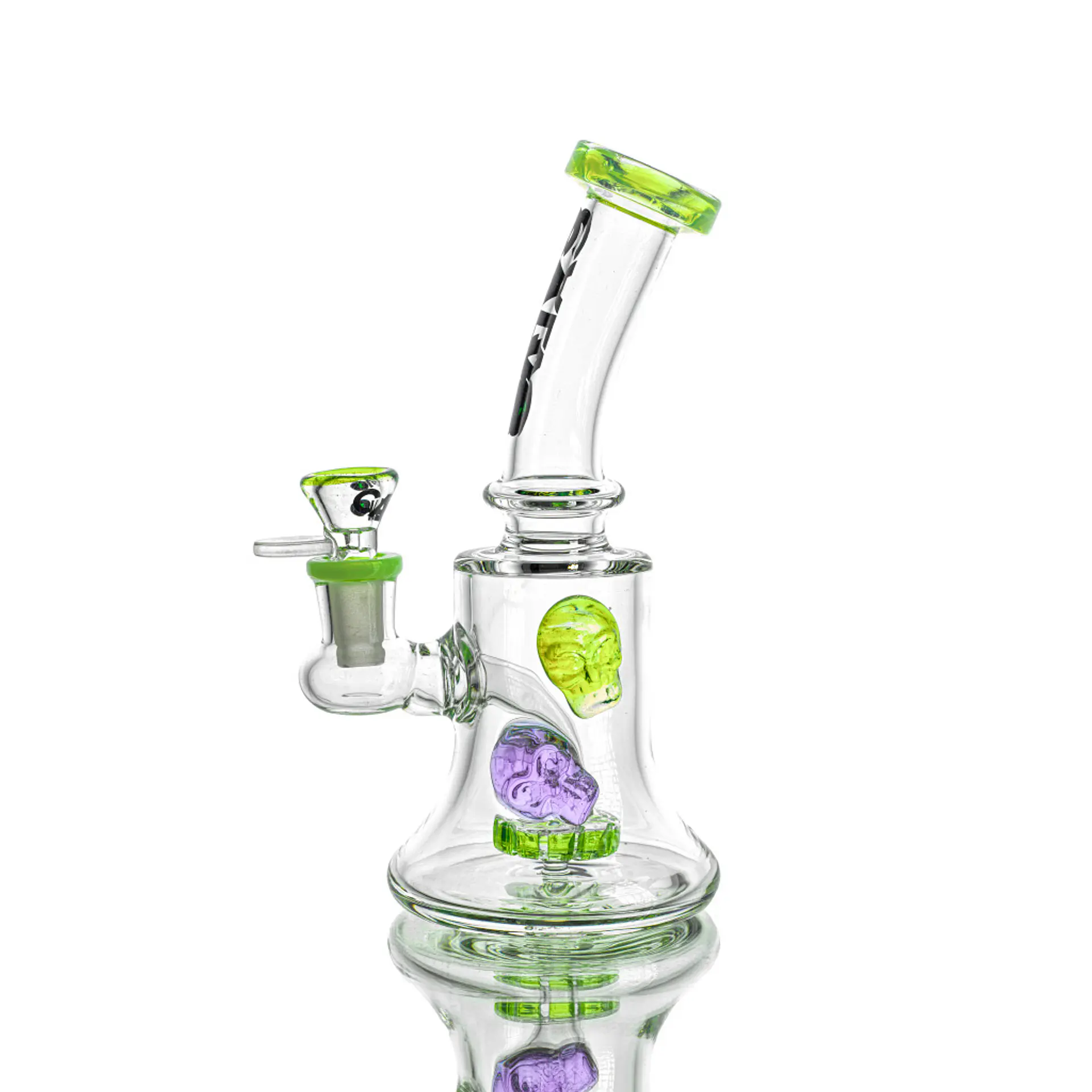 Calvo Glass Bong Compact Skull Rig 19cm 8