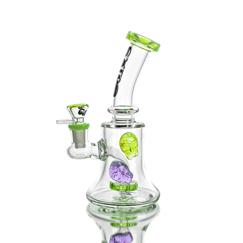 Calvo Glass Bong Compact Skull Rig 19cm 8
