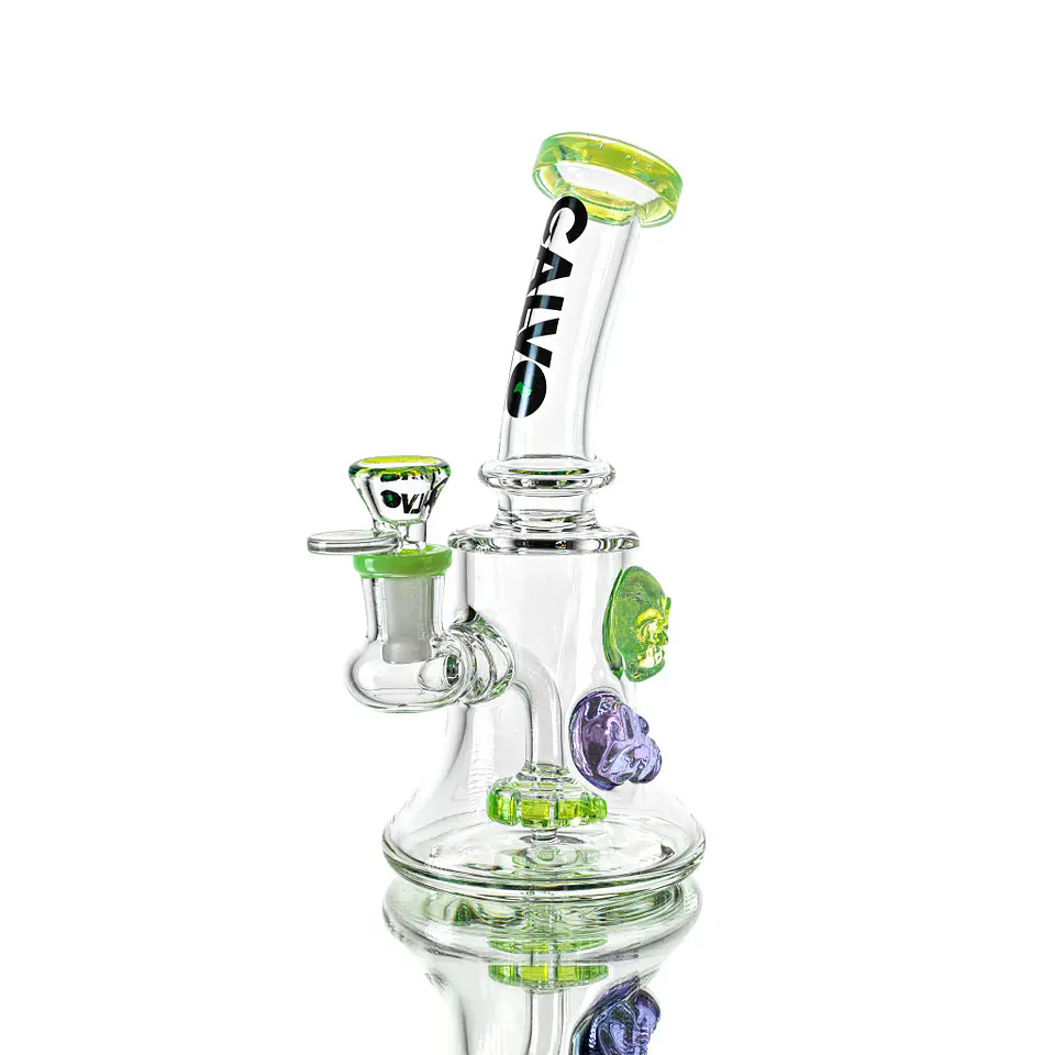 Calvo Glass Bong Compact Skull Rig 19cm 7