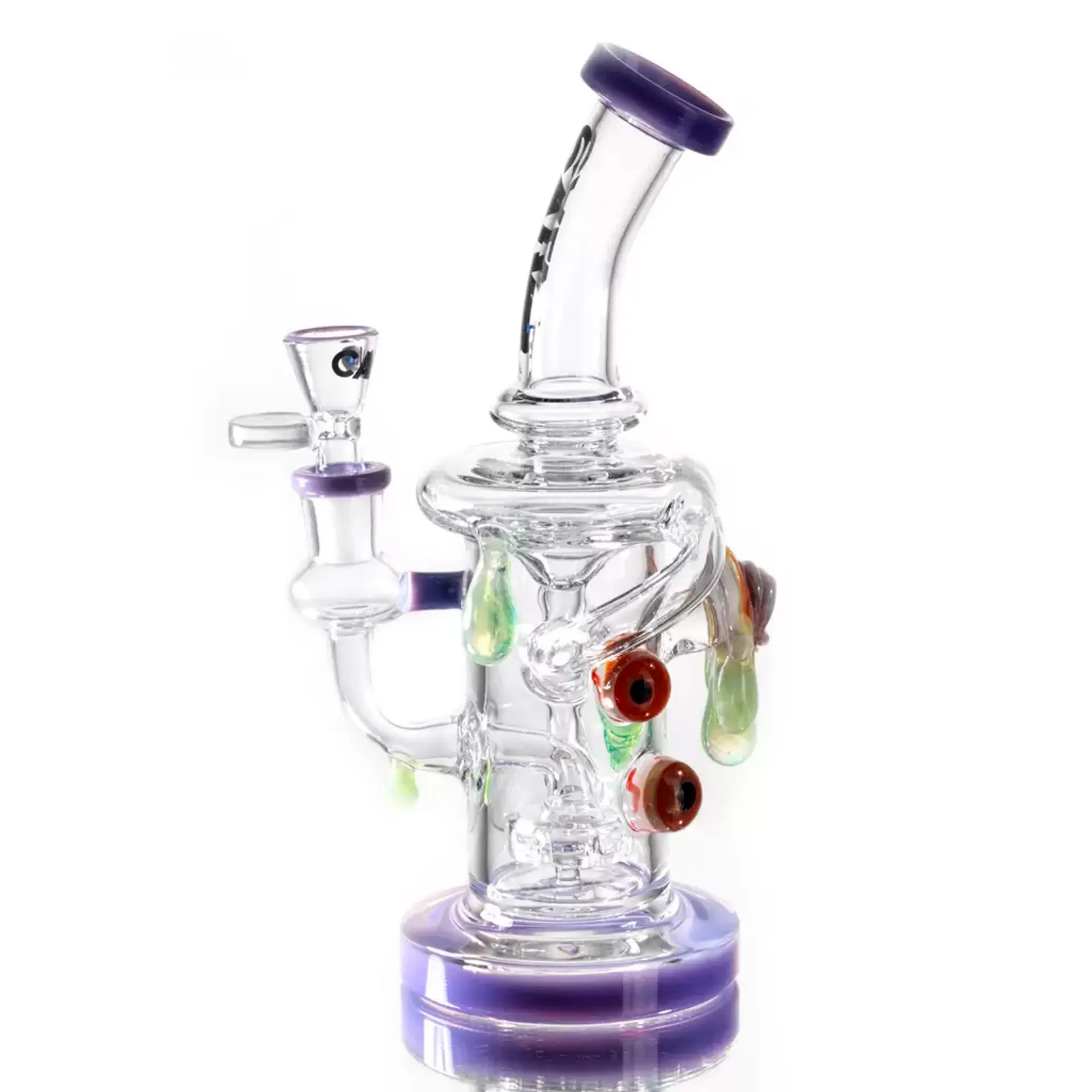 Calvo Glass Bong Big Eye Recycler Rig 24cm 3
