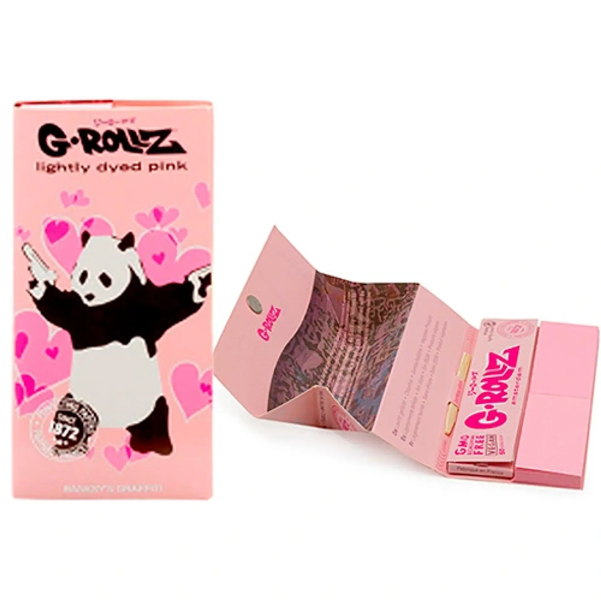 G-Rollz Lightly Dyed Pink Papelillos King Size + Boquillas + Bandeja 1