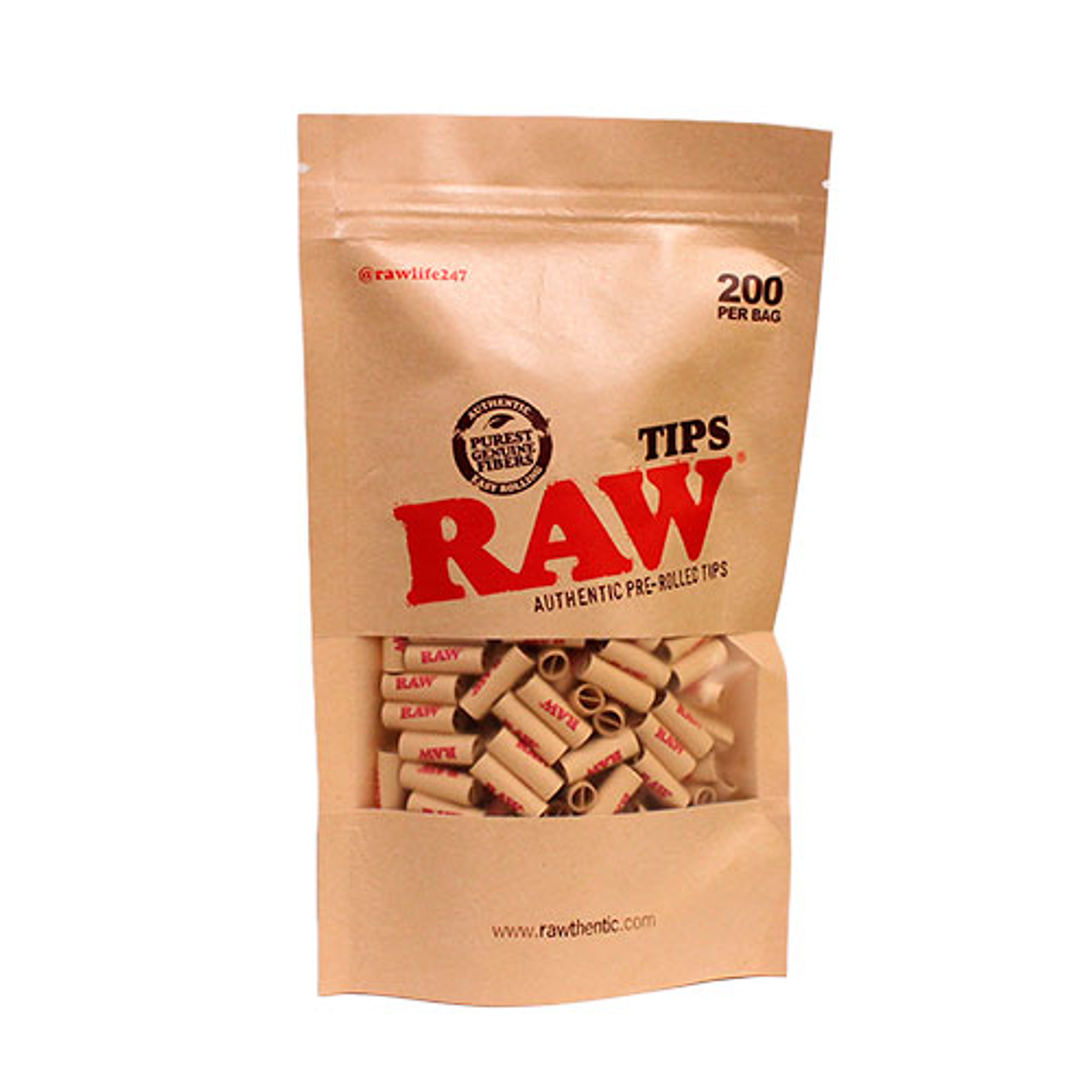 Bolsa RAW de 200 Tips Pre-enroladas 1