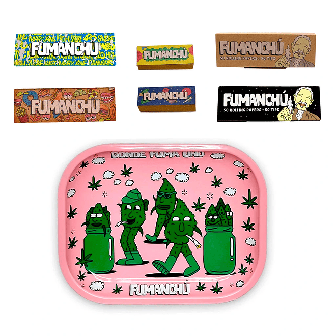 Pack Fumanchú Papelillos 1 1/4 + Tips + Bandeja 1
