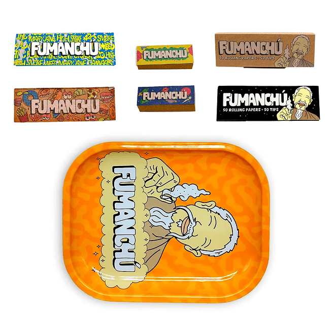Pack Fumanchú Papelillos 1 1/4 + Tips + Bandeja 4