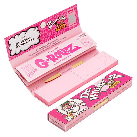 G-Rollz Papelillos King Size Lightly Dyed Pink + Tips  1