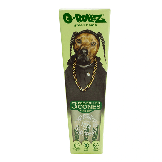 G-Rollz 3 Conos Pre Enrolados Bio Organic Green Hemp King Size 1