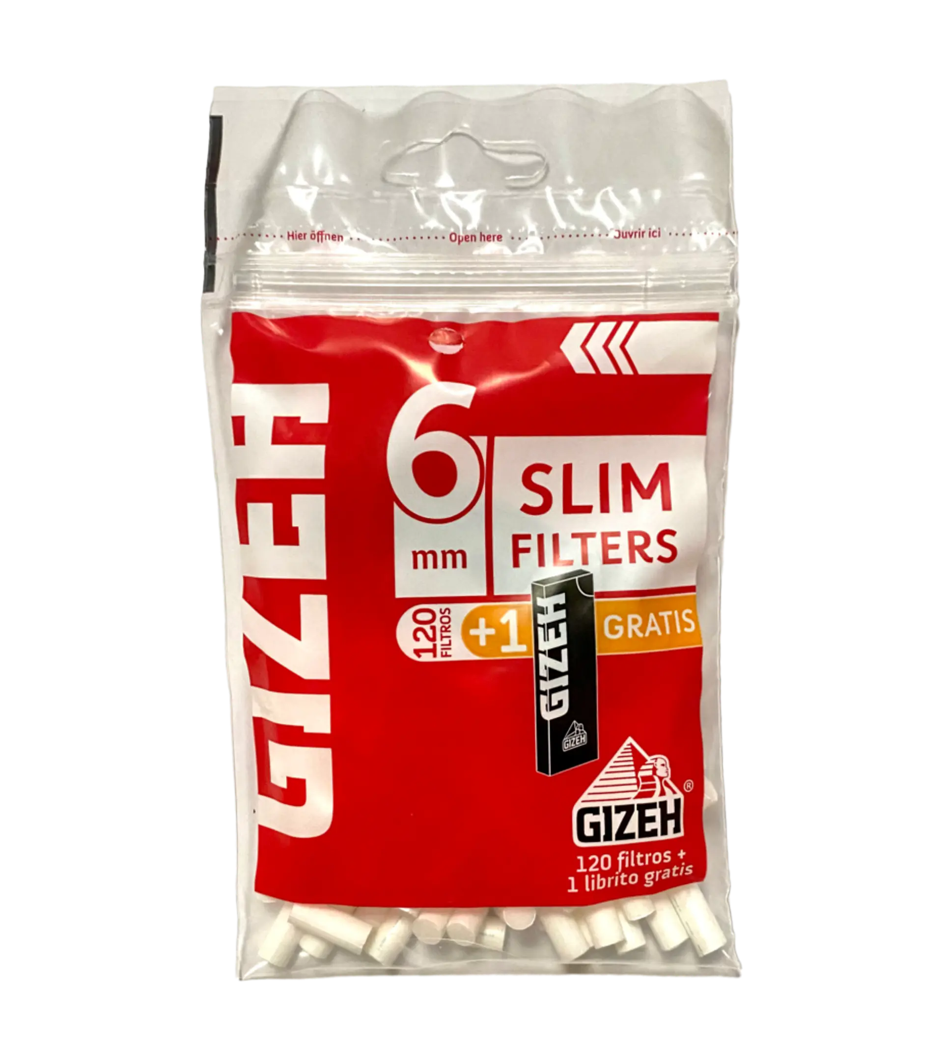Filtros Gizeh Slim con pegamento 6mm + 1 Papelillos Extra Fine 1