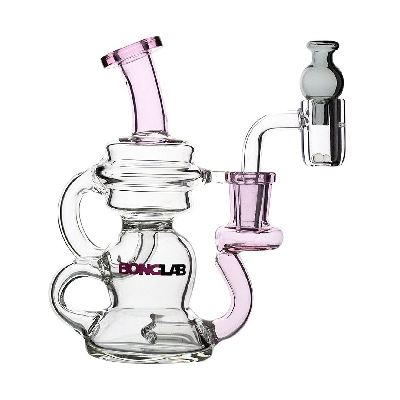 Bonglab Double Circuit Bong 14 cm Kit Banger + Cap + Terp Balls 1