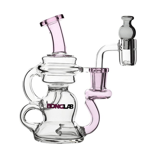 Bonglab Double Circuit Bong 14 cm Kit Banger + Cap + Terp Balls 1
