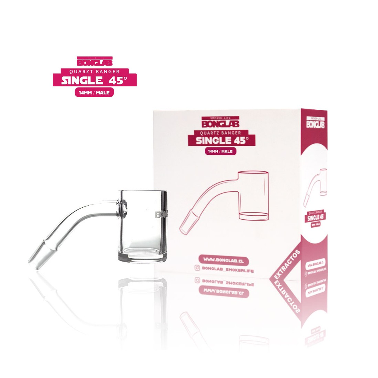 BongLab Banger Cuarzo 45° - Macho 14mm 1