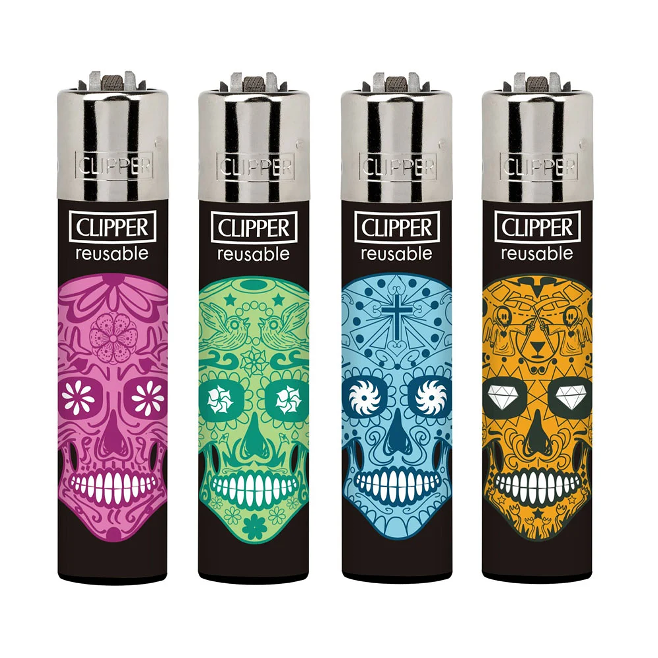 Encendedor Clipper Mexican Skulls 4 1