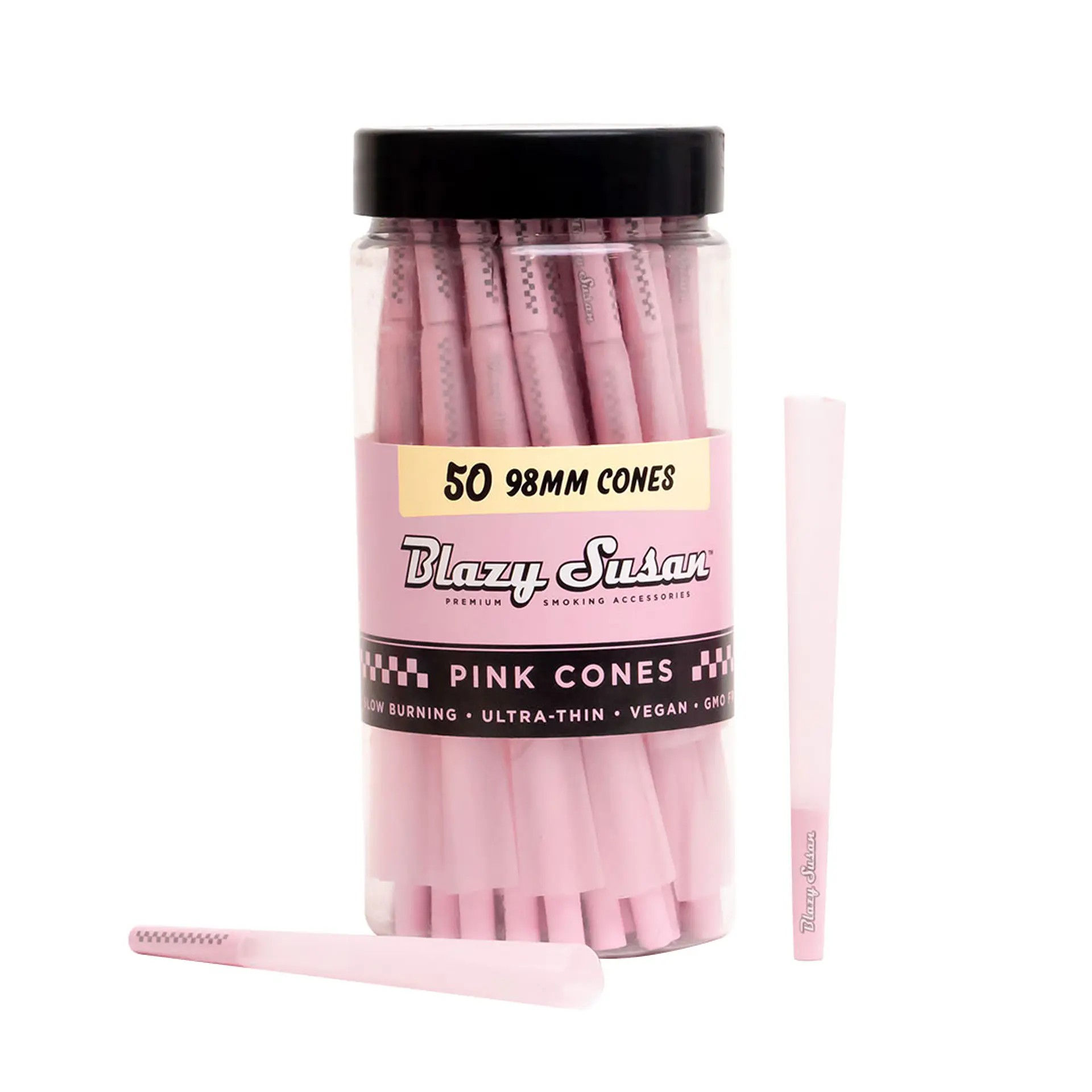 Blazy Susan Conos Pre-enrolados Pink 98mm 50 uds. 2