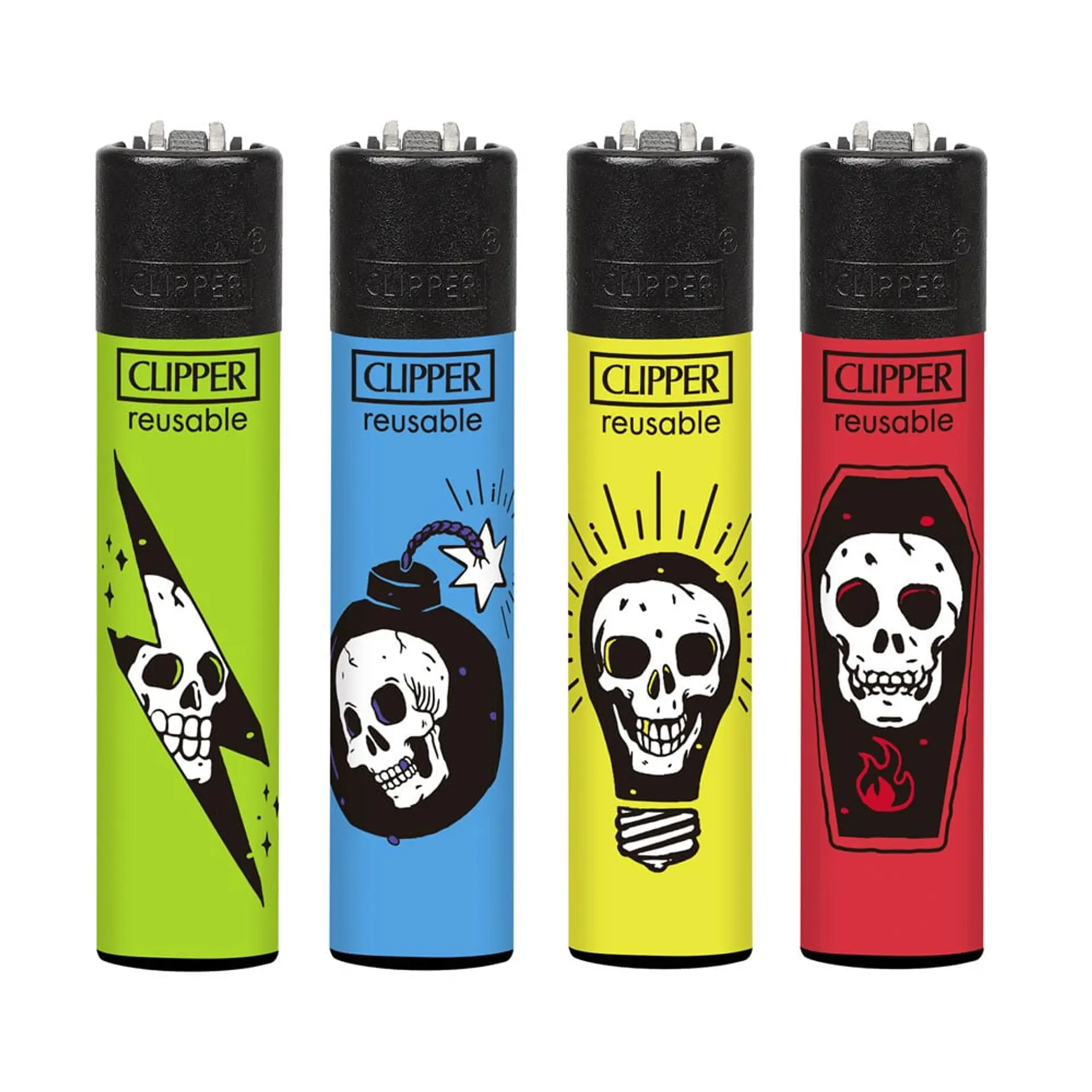 Encendedor Clipper Tattoo Skulls 4 1