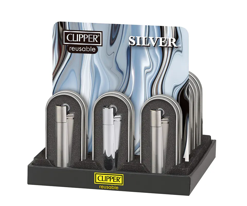 Encendedor Clipper Metálico Silver 1
