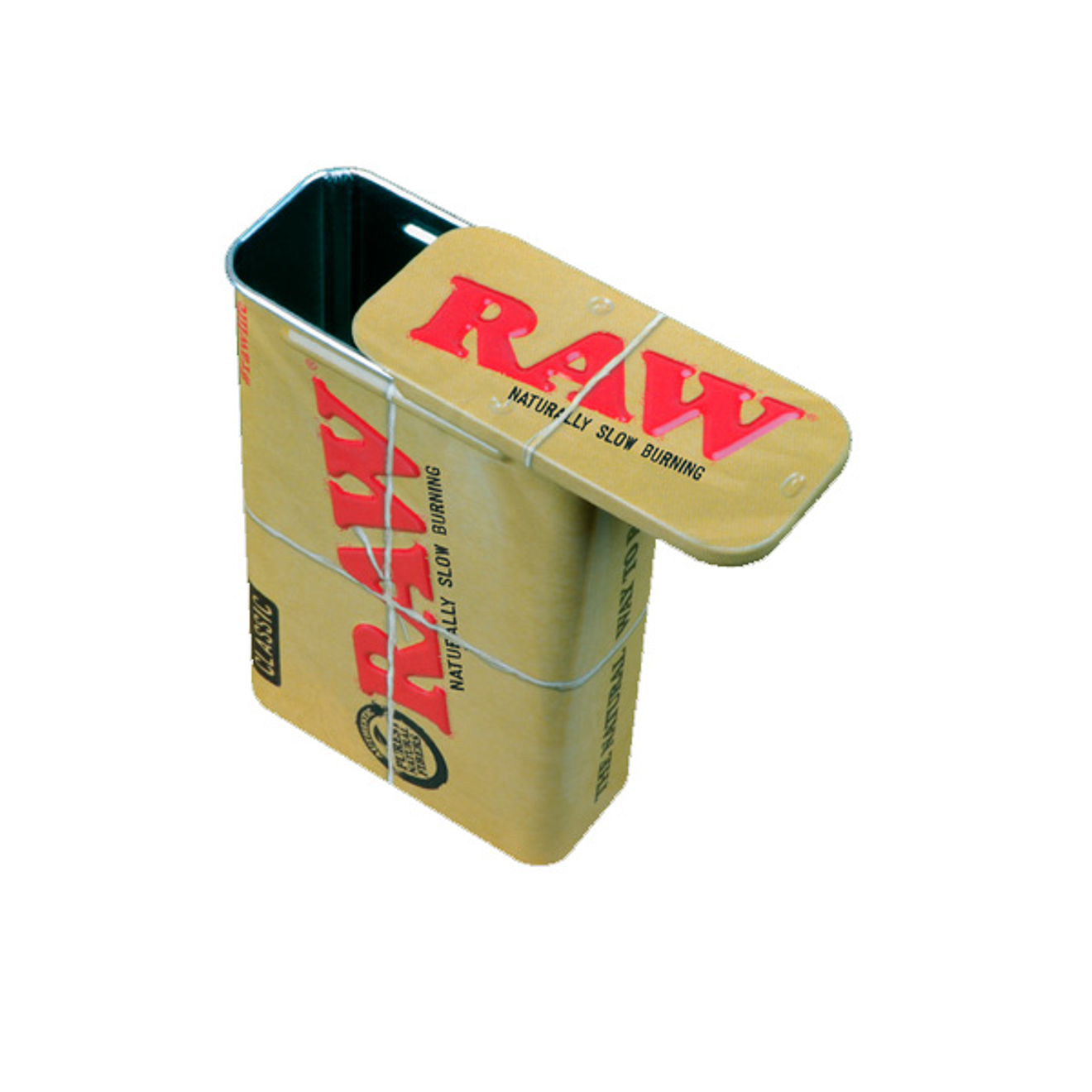 Raw Cajita Cigarrera Metálica Tapa Deslizable 1