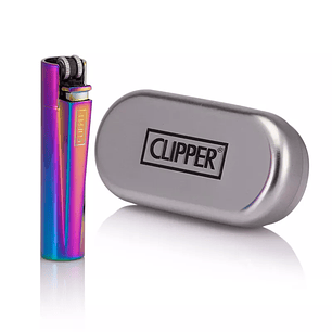 Encendedor Clipper Metálico Icy Tornasol