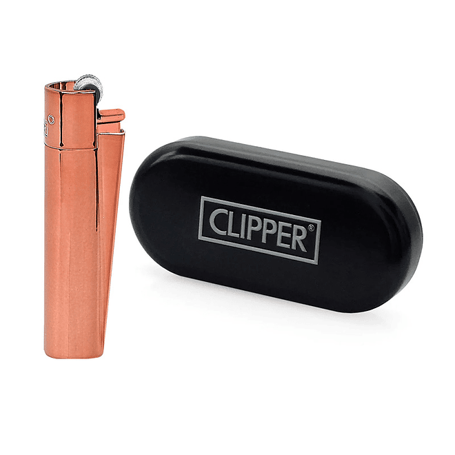 Encendedor Clipper Metálico Dark Rose Gold 3