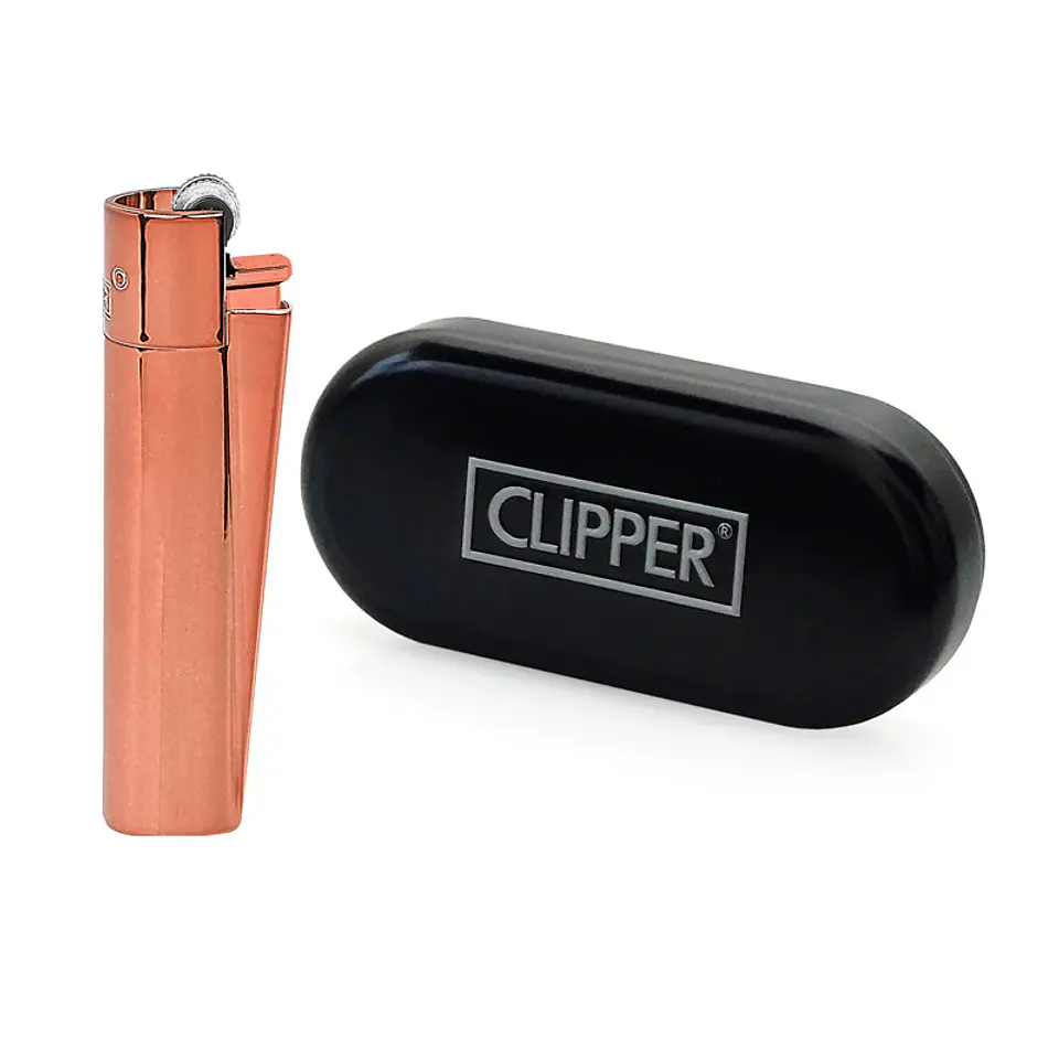 Encendedor Clipper Metálico Dark Rose Gold 3