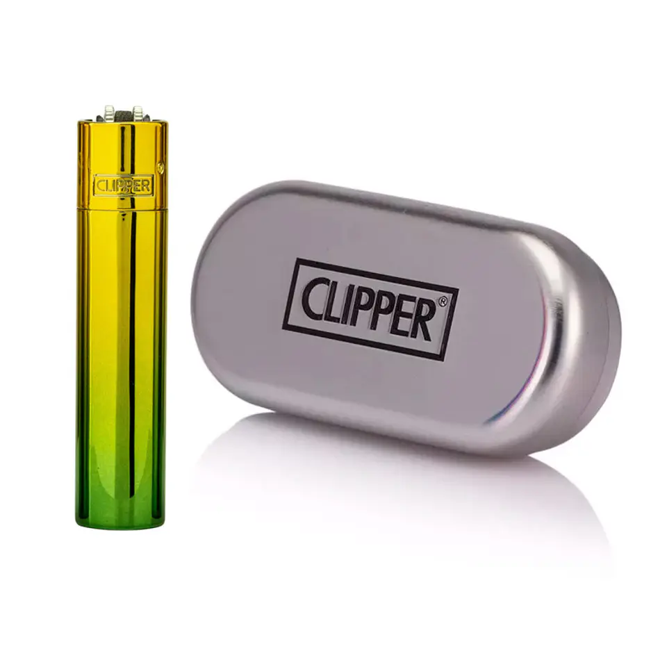 Encendedor Clipper Metálico Green Gradient 2