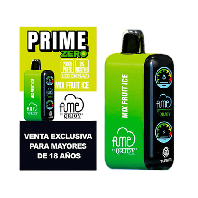 Fume Vaporizador Desechable Prime Zero 20.000 Puffs 13