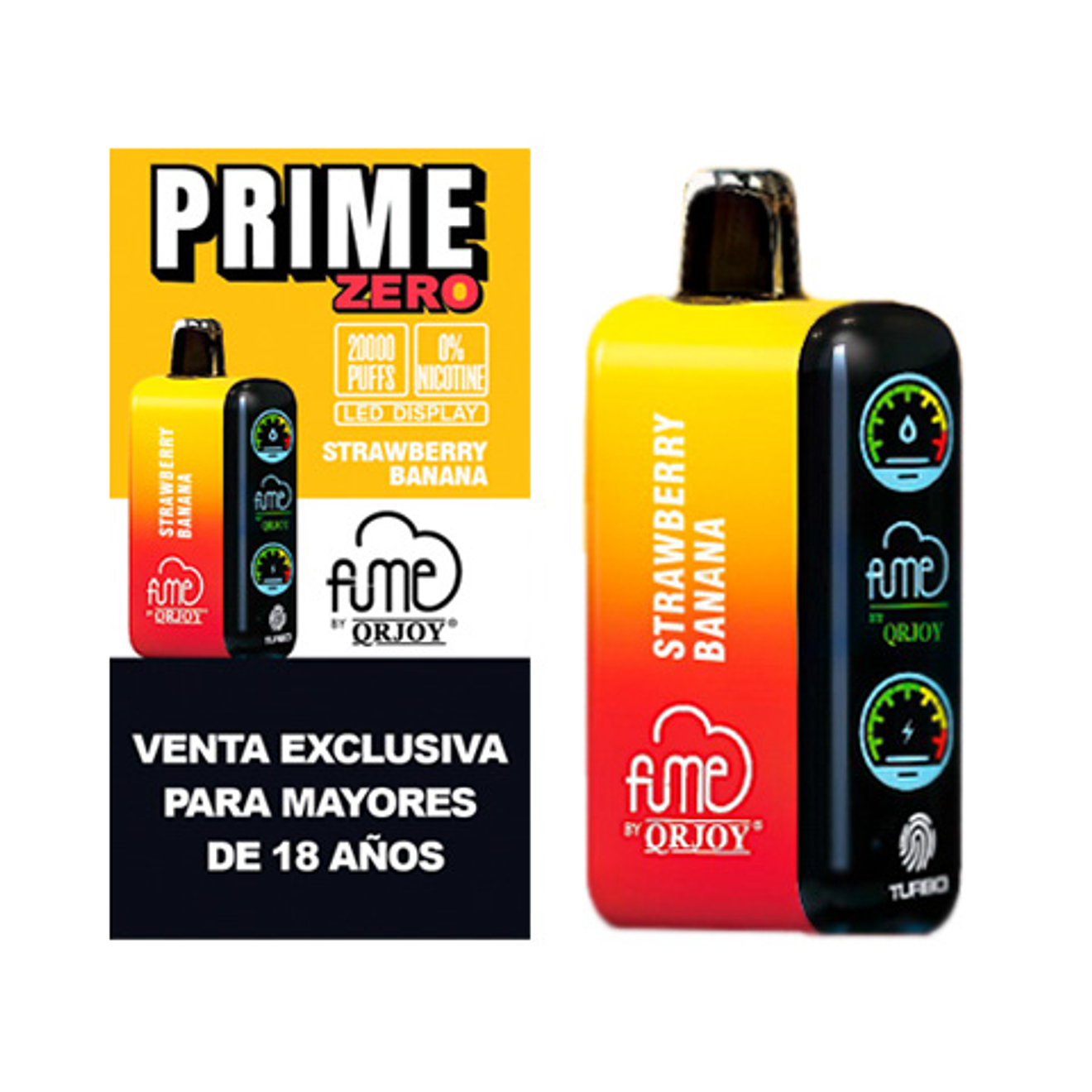 Fume Vaporizador Desechable Prime Zero 20.000 Puffs 1