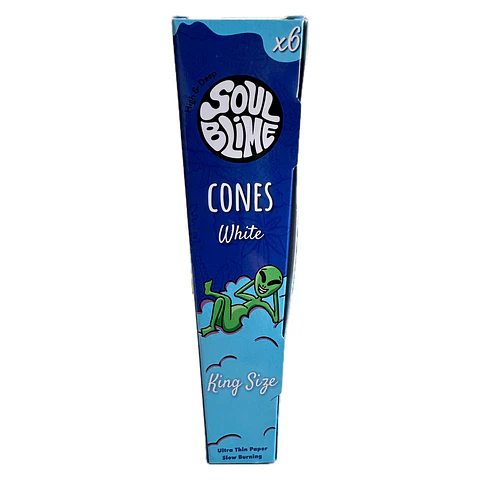 Soulblime 6 Conos Pre-enrolados Blancos King Size