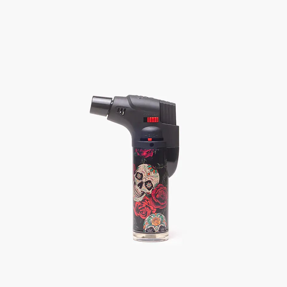 Special Blue Encendedor Soplete Bernie Skull & Roses 2