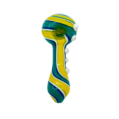 Calvo Glass Pipa con Rejilla Integrada 10 cm - Amarillo