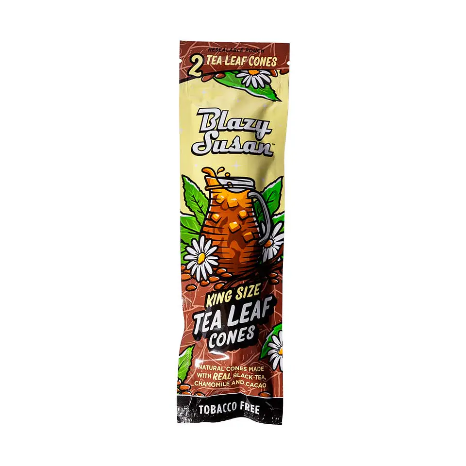 Blazy Susan Blunt King Size Cono Natural Wraps x2 - Tea Leaf 1