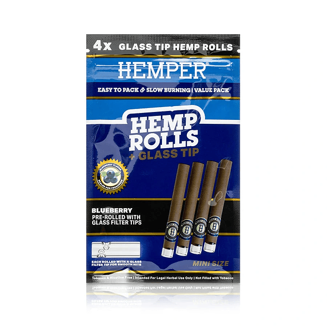 Hemper Hemp Rolls + Glass Tips Mini Size - Sabores 6