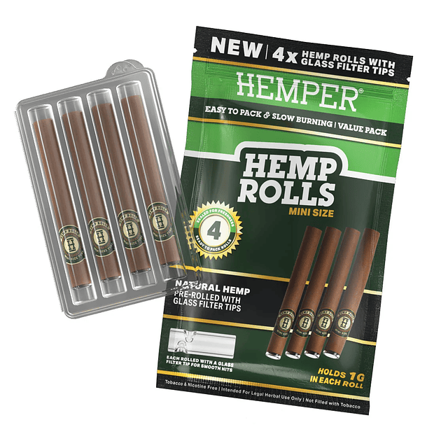 Hemper Hemp Rolls + Glass Tips - Sabores 1