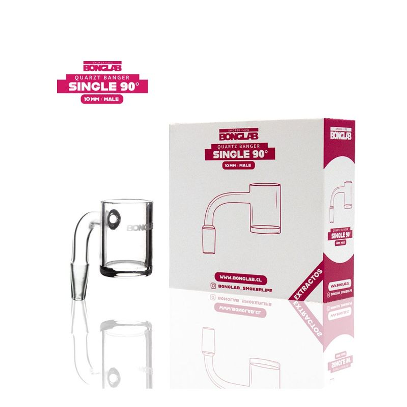 Bonglab Banger Cuarzo 90° - Macho 10mm 1