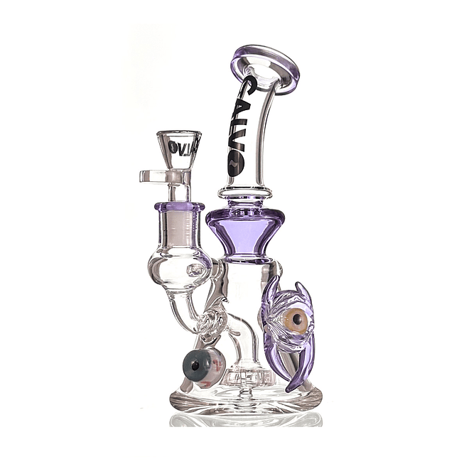 Calvo Glass Bong Double Eye Rig 20cm 1