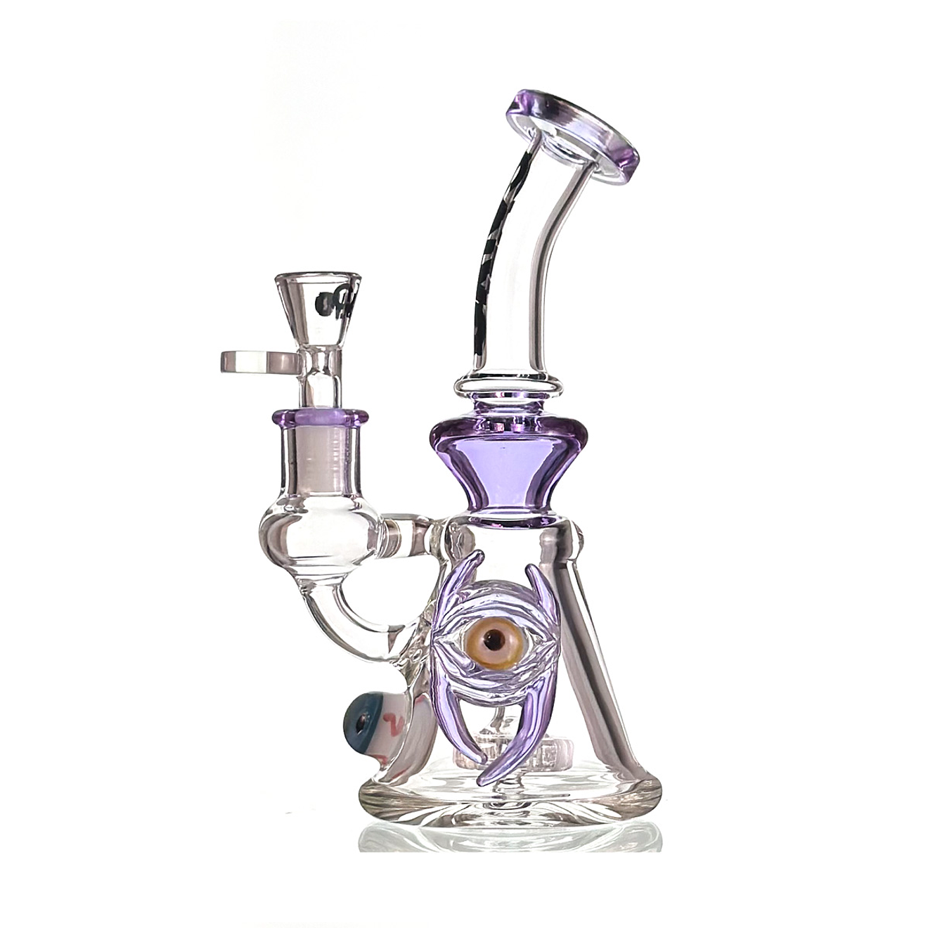 Calvo Glass Bong Double Eye Rig 20cm 3