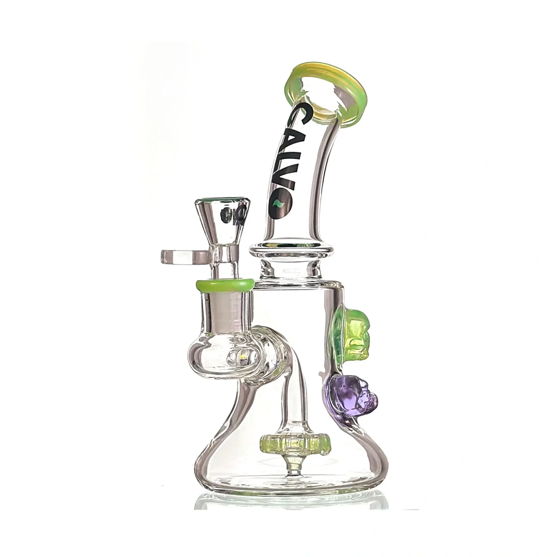 Calvo Glass Bong Compact Skull Rig 19cm 5