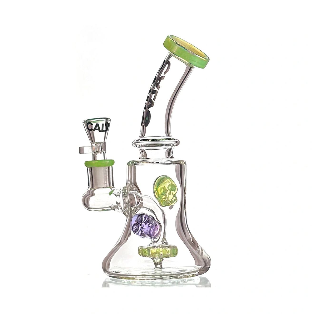 Calvo Glass Bong Compact Skull Rig 19cm 6
