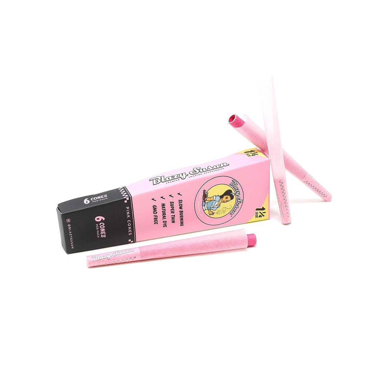 Blazy Susan Conos Pre-enrolados Pink 1 1/4 6 uds. 2