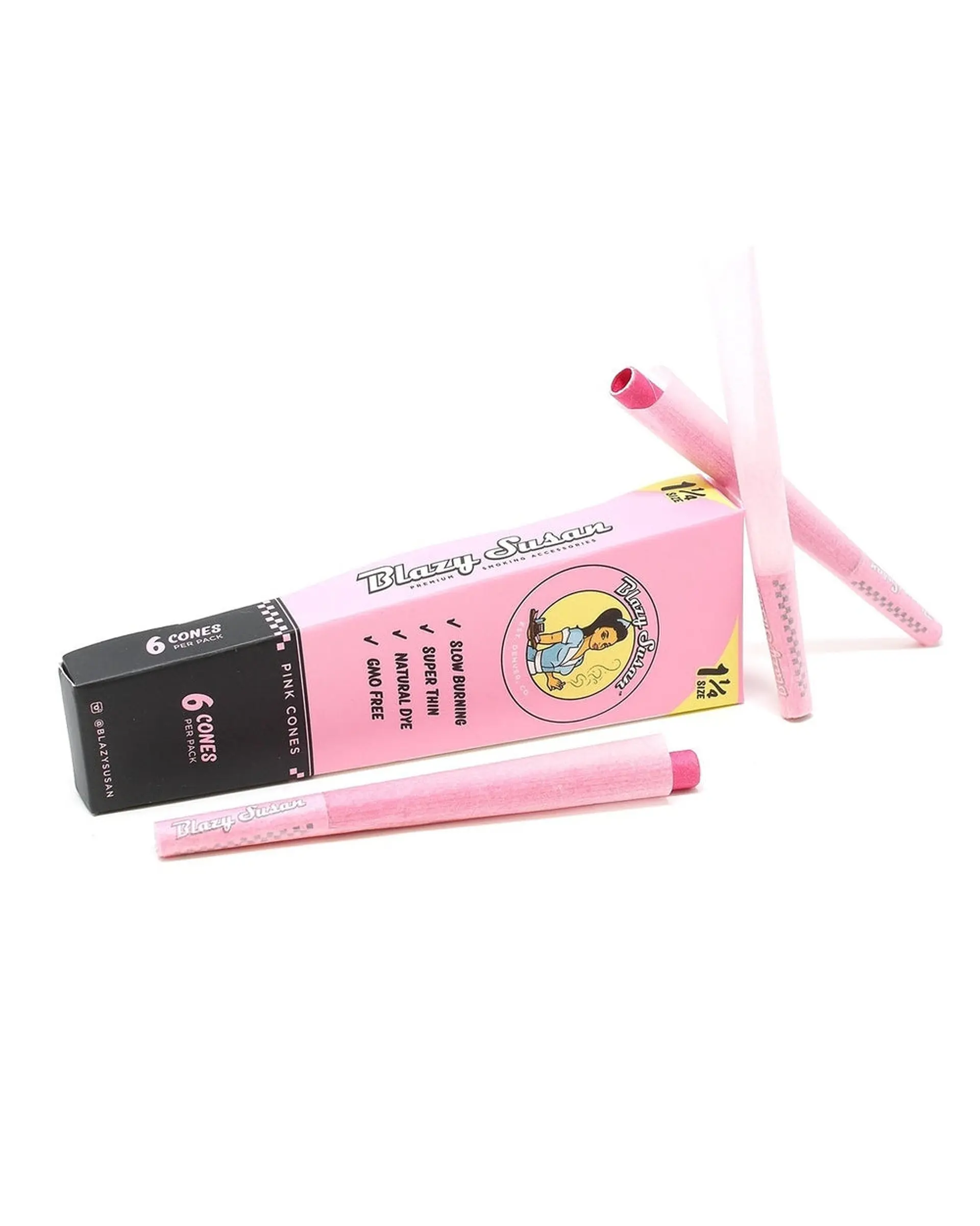 Blazy Susan Conos Pre-enrolados Pink 1 1/4 6 uds. 2