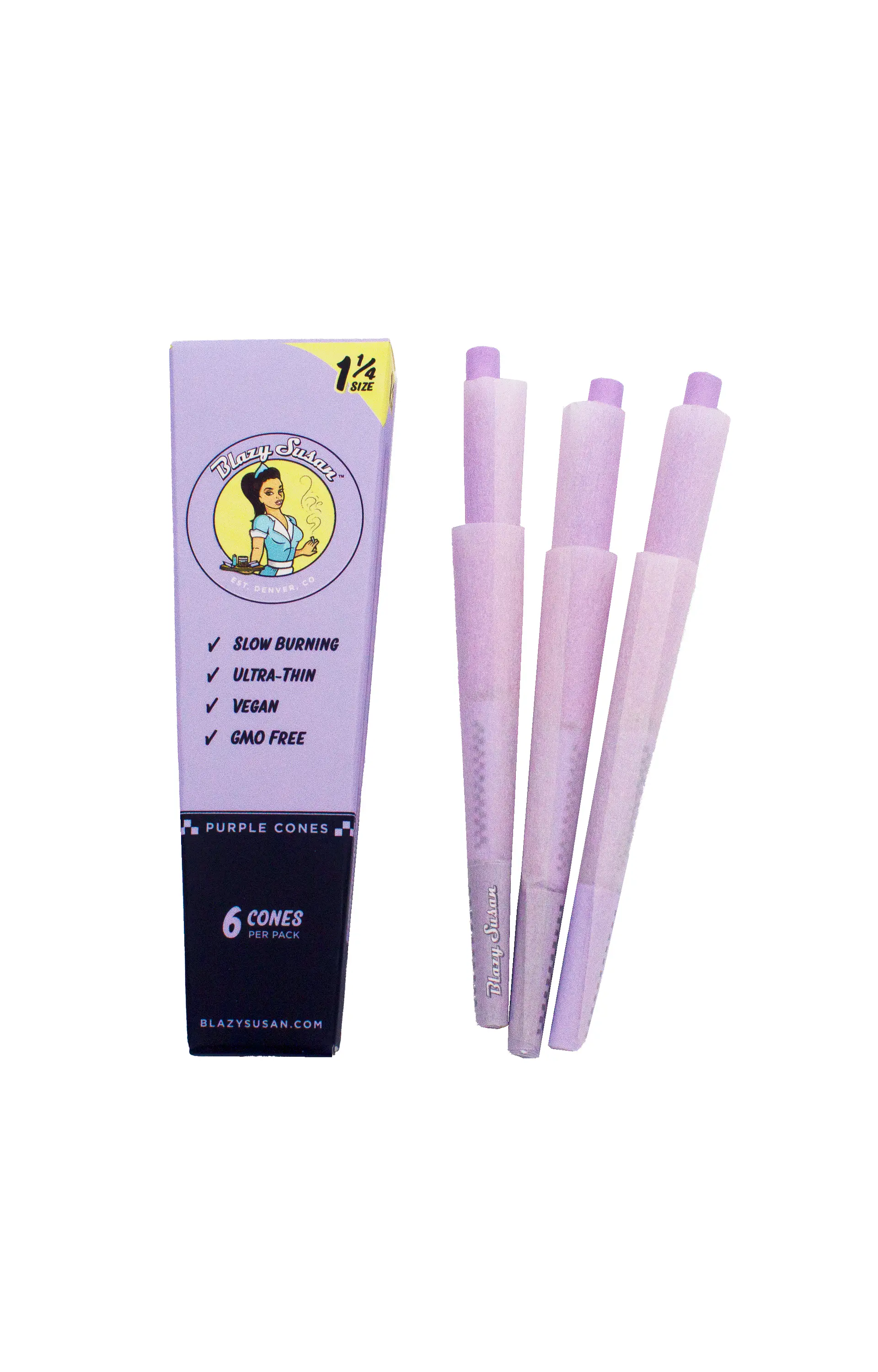 Blazy Susan Conos Pre-enrolados Purple 1 1/4 6 uds. 2