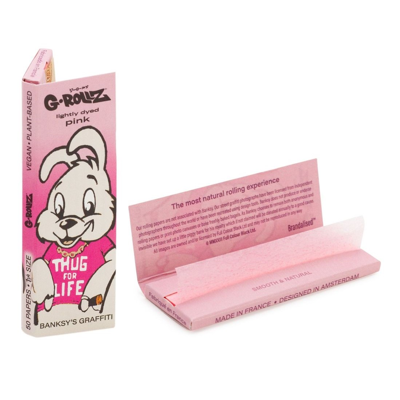 G-Rollz Papelillos Lightly Dyed Pink 1 1/4 1