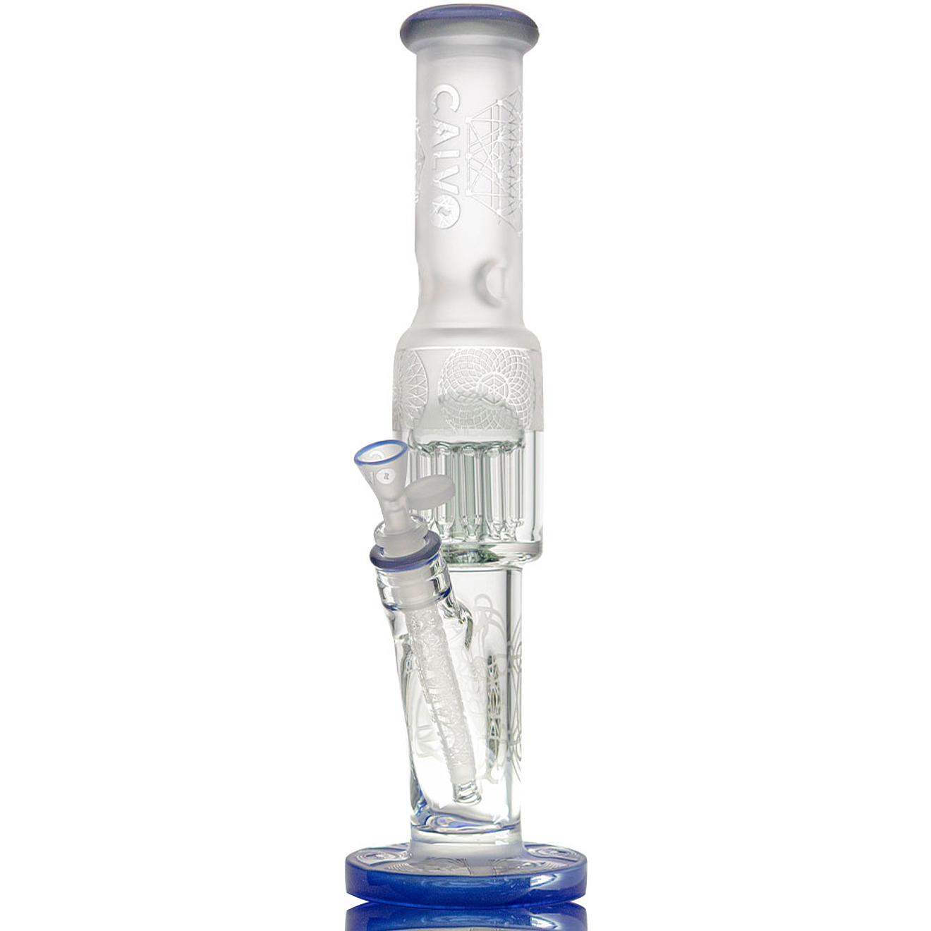 Calvo Glass Bong Sandblasted Straight Tube 40cm 1