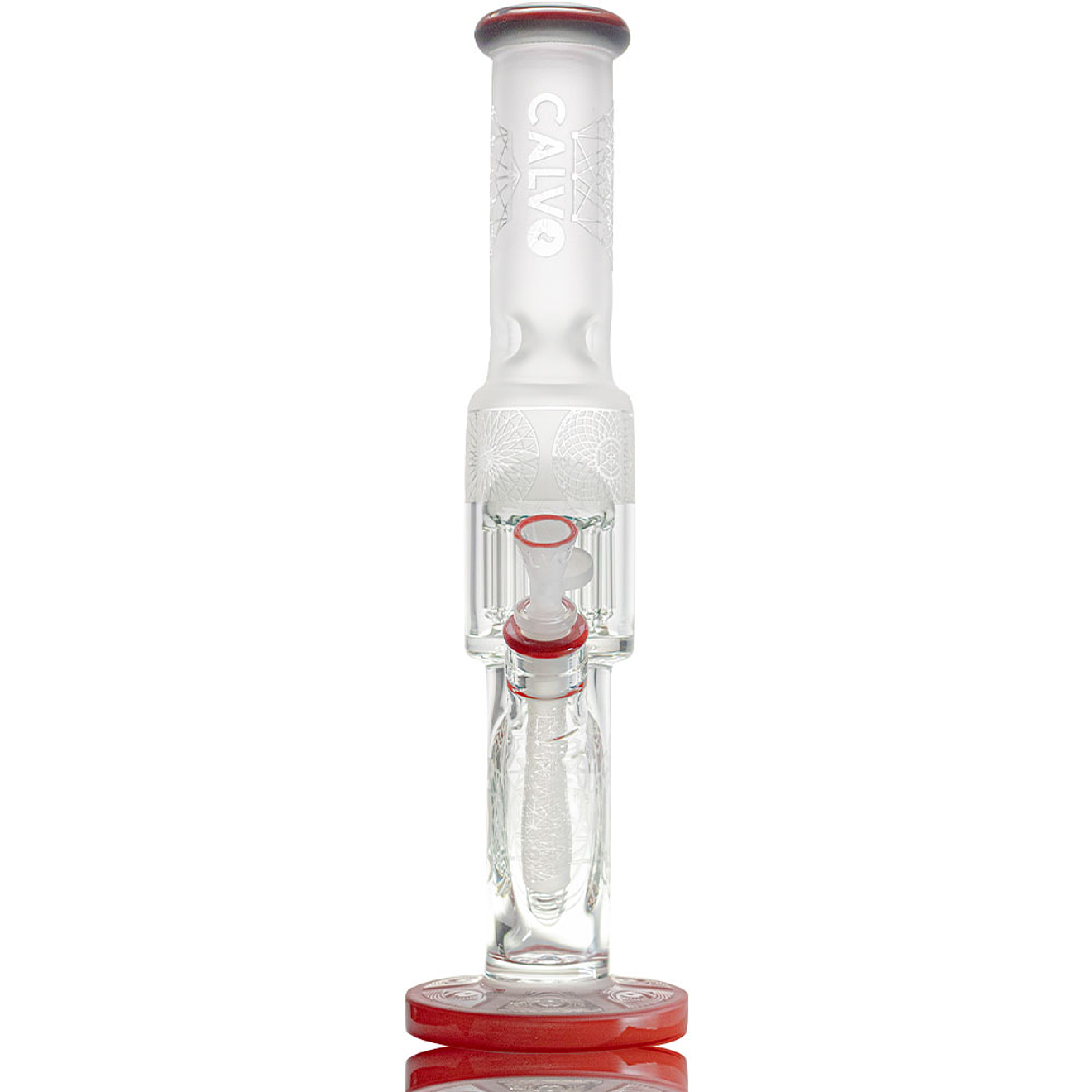 Calvo Glass Bong Sandblasted Straight Tube 40cm 4