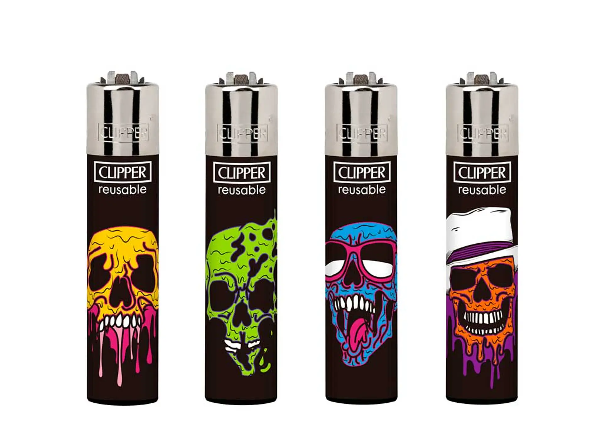 Encendedor Clipper Molten Skulls 1