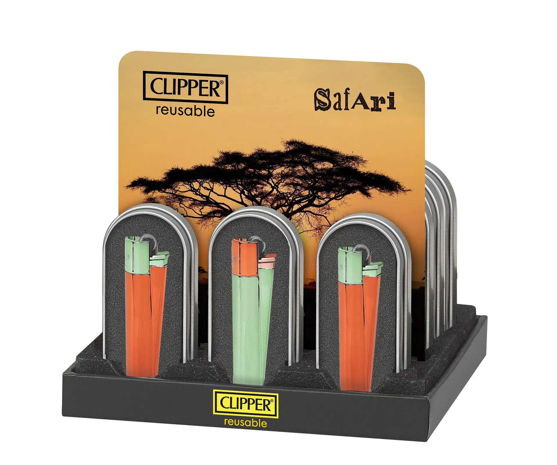 Encendedor Clipper Metálico Safari 1